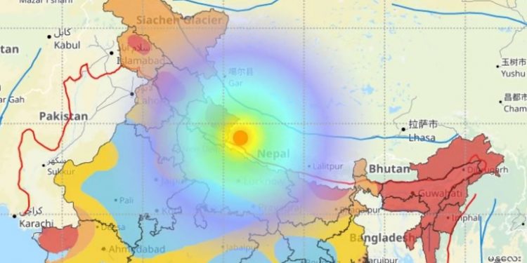 শক্তিশালী ভূমিকম্পে আবারও কেঁপে উঠলো নেপাল , সাথে  কাঁপলো দিল্লিও